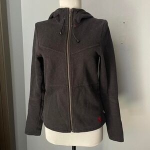 Chrome grey zip up with red details